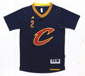 Maillot De Basket Cleveland Cavaliers Kyrie Irving 2 New Manches Courtes Bleu Fonce